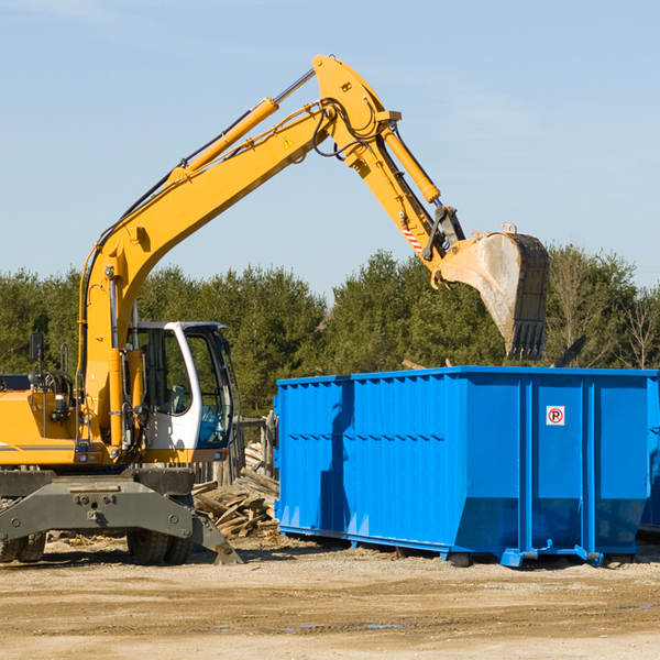 what size residential dumpster rentals are available in Cutler California